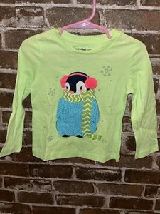 CAMISETA VERDE ILUMINADORA NUEVA CON ETIQUETAS BABY GAP NIÑAS 2 AÑOS 2T PENGUIN TOP - Imagen 1 de 3