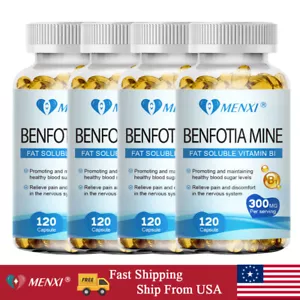 Benfotiamine 300mg Fat Soluble Vitamin B1 120 to 480 Vegetarian Capsules Non-GMO - Picture 1 of 12