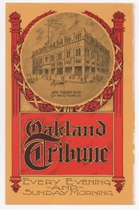 1910 Double Sided Color Advertisement for the Oakland Tribune CA - Picture 1 of 2