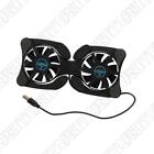 USB Dual Laptop Cooling Cooler Pad Stand Adjustable Universal For 7"- 15" Laptop