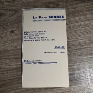 LEA POCKET SCORES 1961-62 Listings Pamphlet - Picture 1 of 6