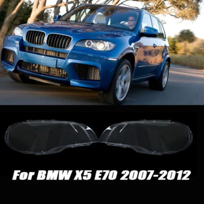 For BMW X5 E70 2007 2008 2009 2010 2011 2012 Headlight Lens Clear Cover Foto 1 de 4