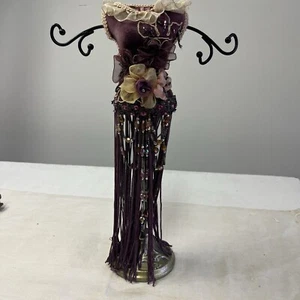 Jewelry Organizer, Cocktail Dress w/Embroidery Mannequin - Picture 1 of 9