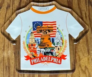 PHILADELPHIA T-Shirt Frigo Calamita Philly Pennsylvania PA USA Liberty Bell Flag - Foto 1 di 6