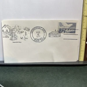 1977 PEACE BRIDGE - First Day Cover - 13Cent - Aug 6 1977 - Zoar Ohio 44697 - Picture 1 of 1