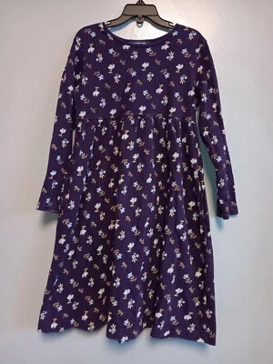 Lands End, Vestido Niñas, Talla 6x, Tejido 100% Algodón, Estampado Floral Púrpura Clásico Foto 1 de 3