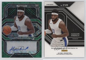 2021-22 Prizm Draft Picks College Penmanship Choice Green /8 Hasahn French Auto