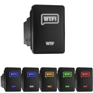 WTF Symbol - LED Push Button Rocker Switch - Direct Replacement (Fit: TOYOTA) - Picture 1 of 7