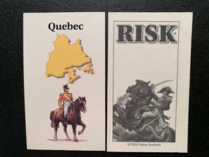 Risk 1993 QUEBEC TERRITORY CARD Game Replacement Piece Parker Brothers - Picture 1 of 2