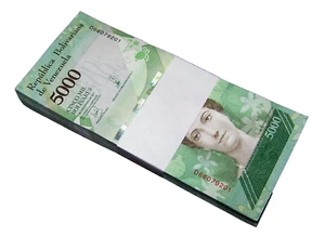 100 pcs x Venezuela 5000 (5,000) Bolivares, 2017,UNC banknote bundle - Foto 1 di 2