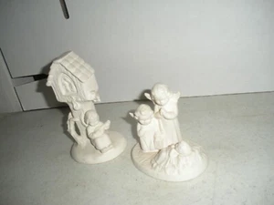 Juego de dos estatuillas de Goebel sin pintar hechas en Alemania Occidental 5"" y 3 1/2"" de alto - Imagen 1 de 7