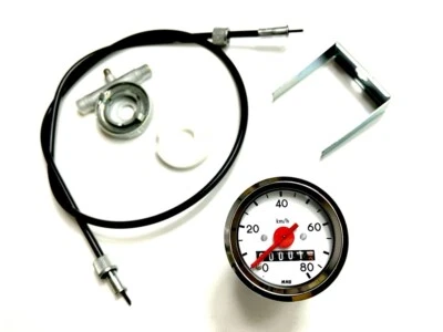 SET - 17 Zoll Tacho weiß Schnecke Welle - Hercules Prima 2 3 4 5S 6 Optima 3S 50 - Bild 1 von 4