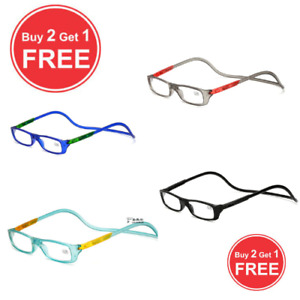 Portable Eye Magnetic Reading Rotatable Glasses Adults Transparent 2+1 FREE!
