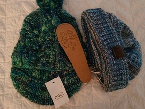 Gorro gorro de punto grueso forrado borroso suave mezcla tribal C.C para niños - Imagen 1 de 11