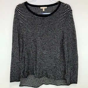 Eileen Fisher Organic Cotton Striped Knit Sweater Medium Casual capsule wardrobe - Picture 1 of 12