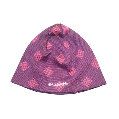 Gorro reversible Columbia Youth - granate y rosa geo, talla única, usado en excelente estado Foto 1 de 4