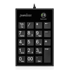 5x Perixx PERIPAD-PERIPAD-202 H, USB Nummernblock mit 2-Port Hub, schwarz - Bild 1 von 5