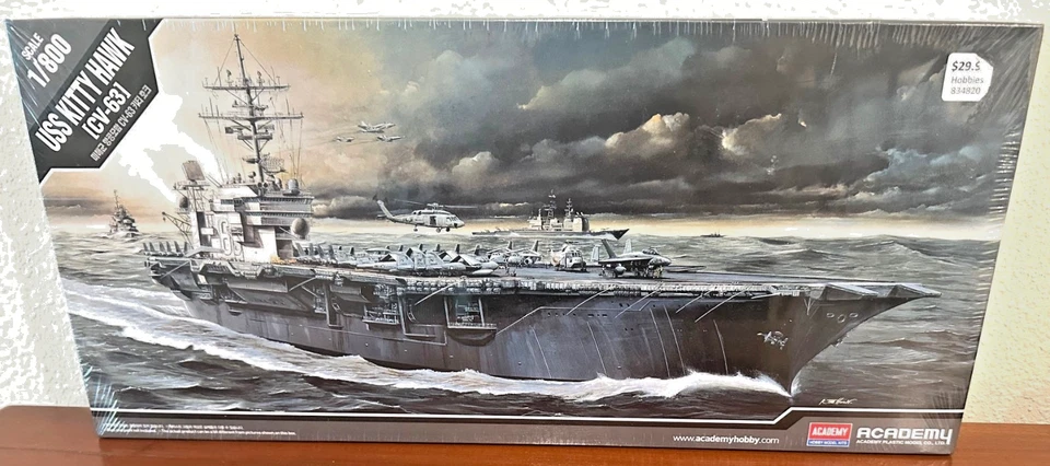 New Sealed Academy USS Kitty Hawk CV-63 Model Kit 1/800 Scale #14210 - Image 1 of 1