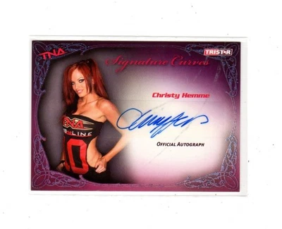 TNA Knock Outs 2009 #KA3 Christy Hemme Autograph 11/25 SP Signature Curves - Image 1 of 2