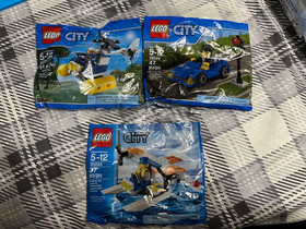 New Lego City Lot of 3 Polybags 30225,30349,30311 Car, Helicopter, Rescue Plane