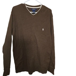 Polo Ralph Lauren V-Ausschnitt Herren Waffelstrick Pullover 100% Baumwolle, Langarm Medium - Bild 1 von 5