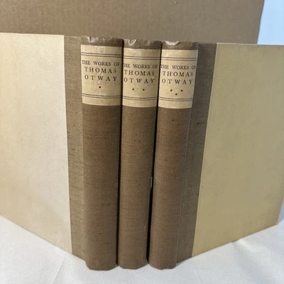 The Complete Works of Thomas Otway 1926 Nonesuch Press Limited 3 Volume Set Foto 1 de 4