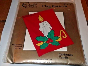 FABRI CRAFTS PATTERN 07577 ~ CHRISTMAS CANDLE FLAG ~ 34" x 48" *NEW - Picture 1 of 1