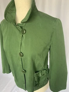 Chaqueta de sarga de algodón para mujer J CREW verde, talla 8 - Imagen 1 de 12