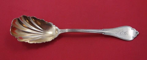 Gothic aka Eureka by Vanderslice Sterling Silver Sugar Spoon GW Shell 6" Cover