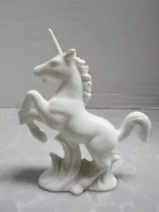 Asahi Accents Japan Vintage Rare White Porcelain Unicorn Rearing Statuette Figur - Picture 1 of 6