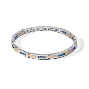 Bracciale Uomo Comete UBR 1151 Acciaio Ceramica blu e pvd posè facile regolazion - Imagen 1 de 4