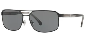 Brooks Brothers Men's Matte Black/Black Rectangle Sunglasses - BB4040S-167487-59 - Picture 1 of 4