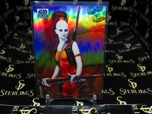   2021 TOPPS CHROME STAR WARS GALAXY Aurra Sing On Tatooine REFRACTOR #19 HOTT!!