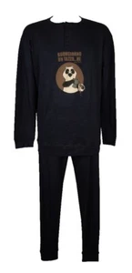 Pigiama uomo CRAZY FARM cotone interlock invernale manica lunga collo serafino p - Imagen 1 de 5