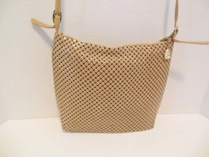 Vintage hellbraun Whiting und Davis Mesh Schultertasche Abendtasche Handtasche - Bild 1 von 3
