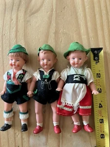 vintage german 6" dolls (Bundle Of 3) (See Pics For Details) - Picture 1 of 4