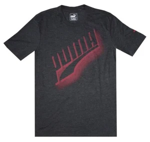 PUMA Men Tilted Fade Logo Tee T-Shirt (S, Dark grey heather) - Picture 1 of 1