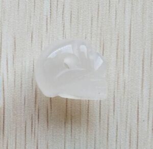 Natural White Crystal Skull Skeleton Head Pendants for Jewelry Making 1pcs