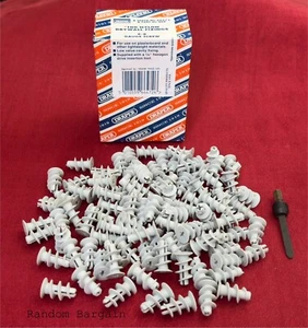 Box of 100 - Draper Plasterboard Drywall Fixings Wall Plugs Cavity Anchor Nylon - Picture 1 of 8