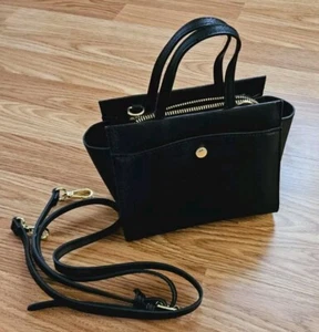 Steve Madden Women's Faux Leather Black Small Purse Shoulder Strap Pockets READ - Picture 1 of 10