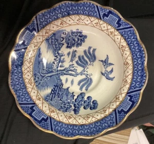 Vintage Pair of BOOTHS ENGLAND FLOW BLUE Collectors Plate, SHIPS FREE - Picture 1 of 3