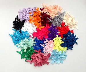 Satin Ribbon Bows Wedding Craft 7mm Pk 20/50/100 Colours/Mixed & Matching Ribbon - Picture 1 of 34