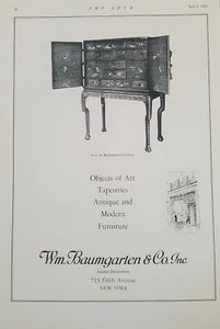 Pubblicità 1929 Decorazioni Interni Baumgarten 5° Ave Stampa Effimera Pubblicità - Foto 1 di 12