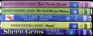 Bishop Fulton J Sheen 5 Set DVD Good Friday, Irish Wit, Angels, Last Words, Gems - Picture 1 of 11