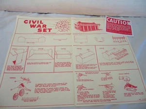 Marx Centennial Blue & Gray playset copy of 4 page instruction sheet - Picture 1 of 2