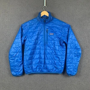 PATAGONIA Jacket Mens S Blue Nano Puff Puffer 1/2 Zip Primaloft Insulated - Picture 1 of 13