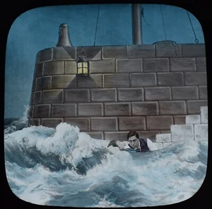 Magic Lantern Slide HOW I WON MY WIFE NO4 C1890 PHOTO VICTORIAN STORY ACTORS - Picture 1 of 2