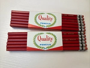 Two Dozen 469 Carmine Red Classic Bondexed Lead Unused Pencils - Picture 1 of 9