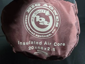 Big Agnes Insulated Air Core 20" x 66" x 2.5" Sleeping Pad Primaloft - Picture 1 of 5