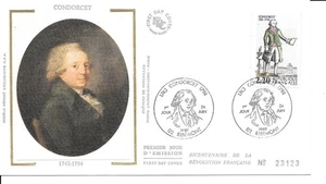 France 1989 FDC Silk Condorcet YT 2592 - Picture 1 of 1